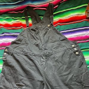 Black overalls plus size 24
